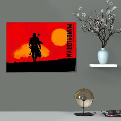 پوستر سیلک Mandalorian  x red dead