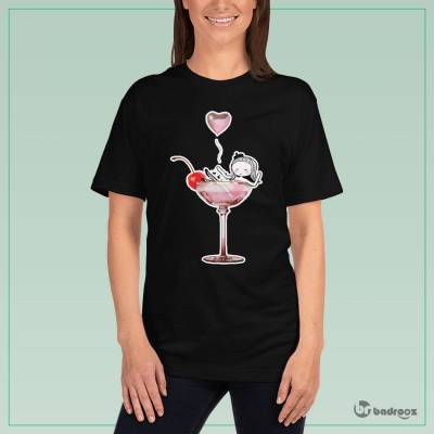 تی شرت زنانه دختر شراب
