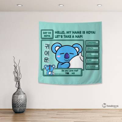 بک دراپ مربع BT21- Koya Video Game