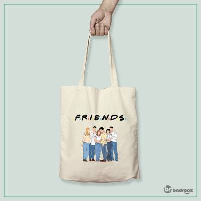 کیف خرید کتان Friends 1