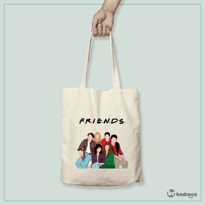 کیف خرید کتان Friends 3