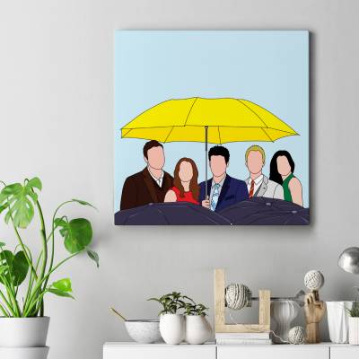 تابلو کنواس مربع How i met your mother 1