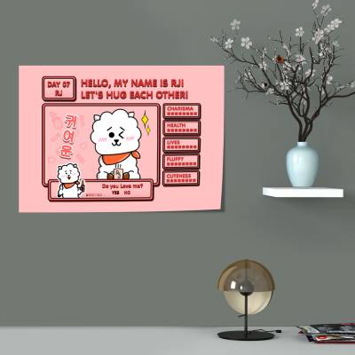 پوستر سیلک BT21- RJ Video Game