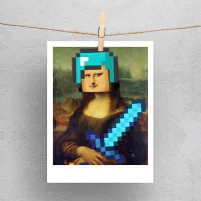 پولاروید Minecraft monalisa