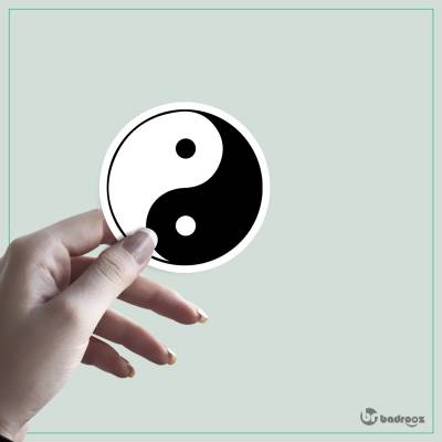 استیکر yin yang symbol