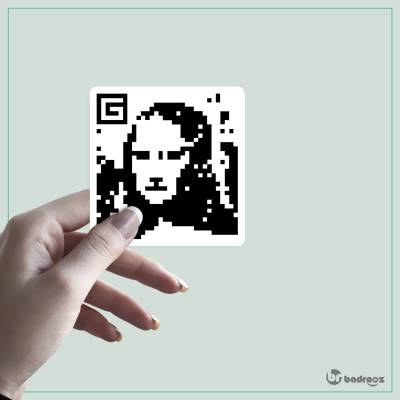 استیکر Mona Lisa qr