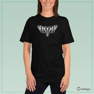 تی شرت زنانه skull moth butterfly design