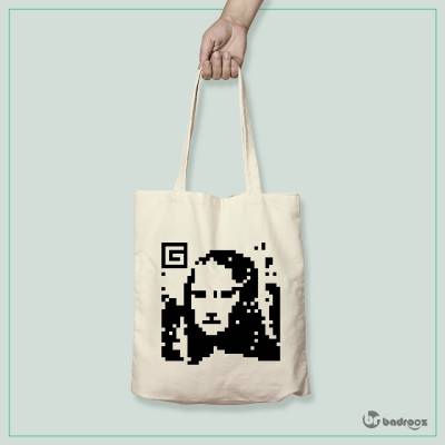 کیف خرید کتان Mona Lisa qr