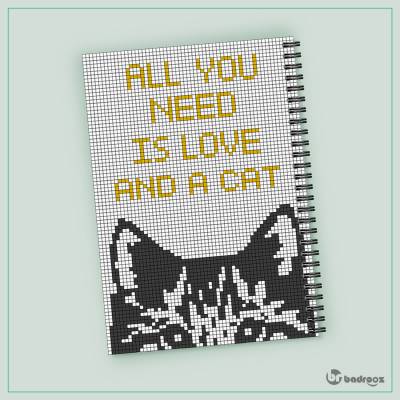 دفتر یادداشت all you need is a cat