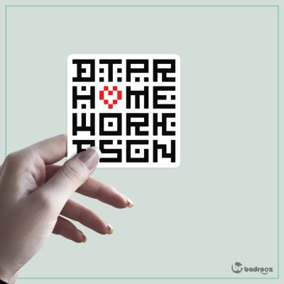 استیکر Detepr Home Work Design QR