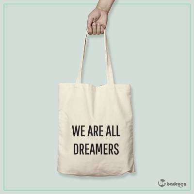 کیف خرید کتان WE ARE ALL DREAMERS