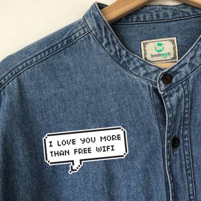 پچ حرارتی  I LOVE YOU MORE THAN WIFI