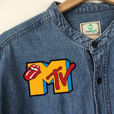 پچ حرارتی  لوگو کانال موزیک MTV و گروه رولینگ استونز 