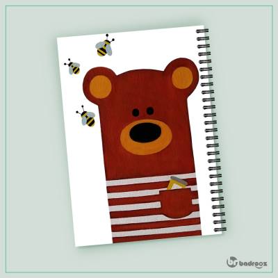 دفتر یادداشت خرس قهوه ی
