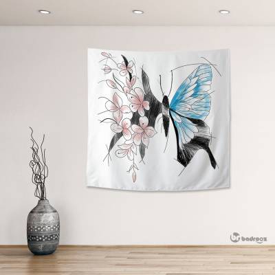 بک دراپ مربع butterfly