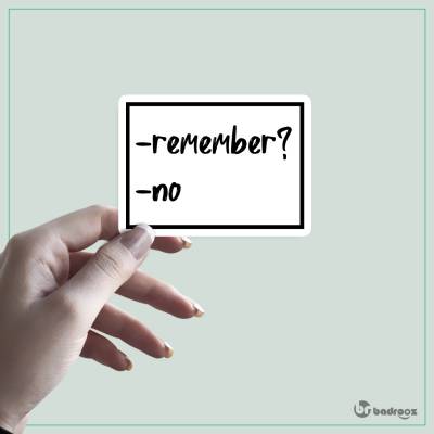 استیکر remember?no