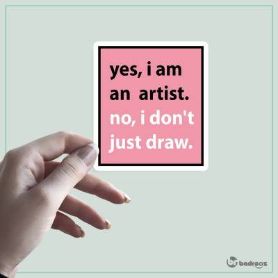 استیکر yes, i am an artist.