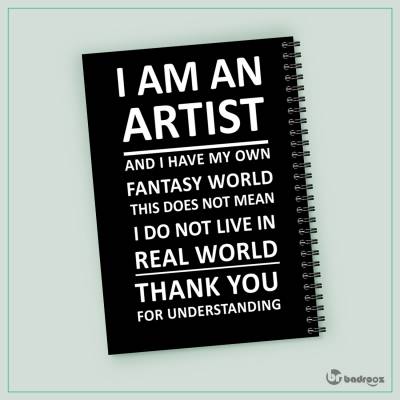 دفتر یادداشت i am an artist and i have my own fantasy