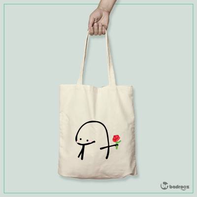 کیف خرید کتان میقولی با گل