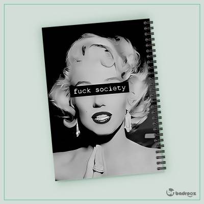 دفتر یادداشت marilyn monroe fuck society