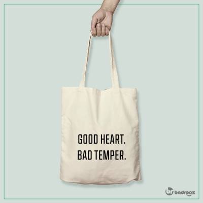 کیف خرید کتان GOOD HEART. BAD TEMPER.