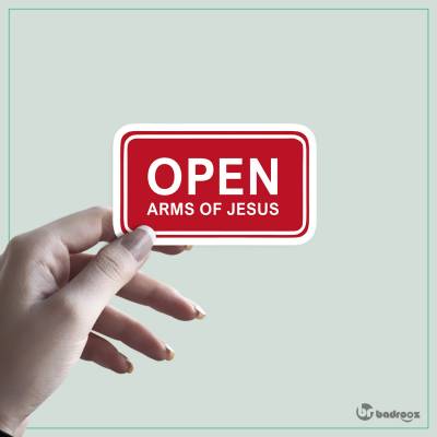 استیکر open arms of jesus