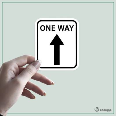 استیکر one way