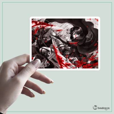استیکر Attack on Titan levi 4