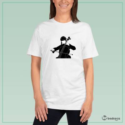 تی شرت زنانه wednesday cello illustration
