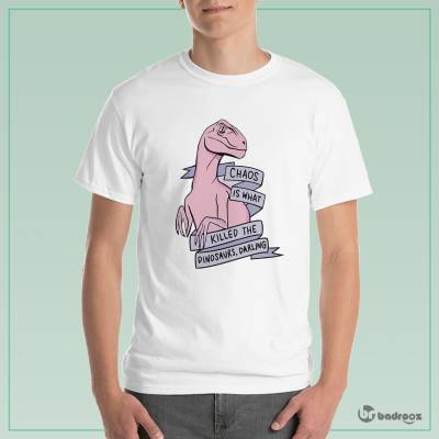 تی شرت مردانه دایناسور صورتی