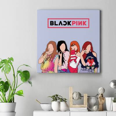 تابلو کنواس مربع Blackpink_2