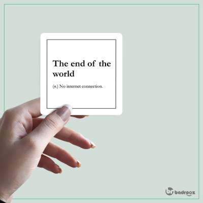 استیکر the end of the world