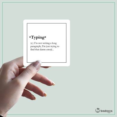 استیکر typing