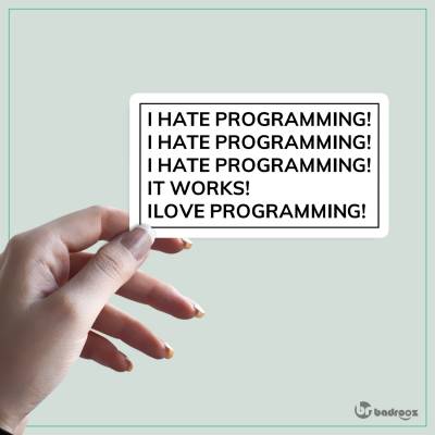 استیکر I love programming