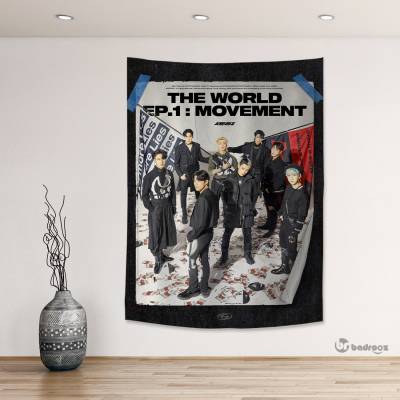 بک دراپ ateez the world