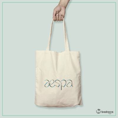 کیف خرید کتان aespa logo