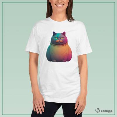 تی شرت زنانه گربه چاق ۱