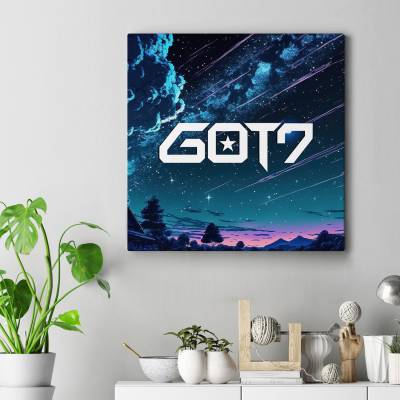تابلو کنواس مربع got7 logo 2