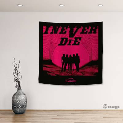 بک دراپ مربع gidle i never die poster