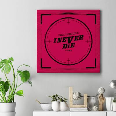 تابلو کنواس مربع (بوم) gidle i never die poster 2