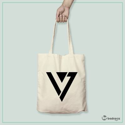 کیف خرید کتان seventeen logo