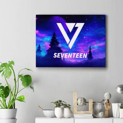تابلو کنواس (بوم) seventeen logo 3