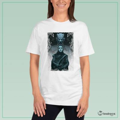 تی شرت زنانه نایت کینگ و آریا استارک ( Game Of Thrones )