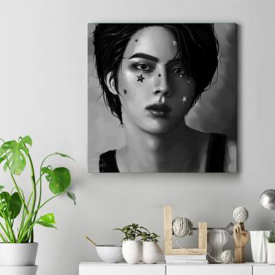 تابلو کنواس مربع (بوم) bts jin 3