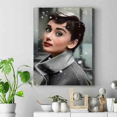 تابلو کنواس (بوم) آدری هپبورن