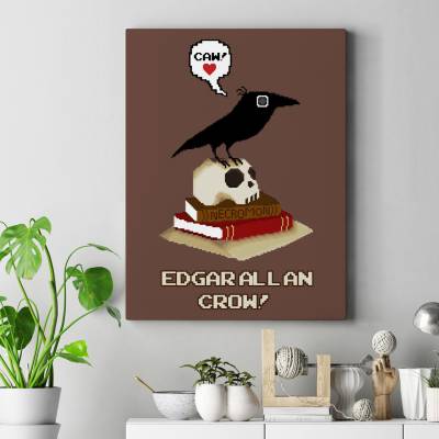 تابلو کنواس (بوم) Edgar Allan Crow