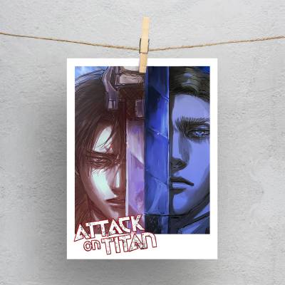 پولاروید attack on titan levi & erwin