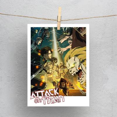 پولاروید attack on titan s4 poster
