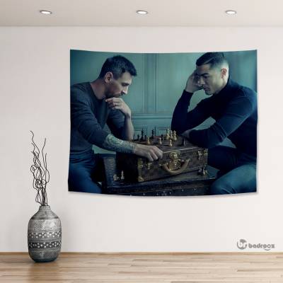 بک دراپ شطرنج رونالدو و مسی 