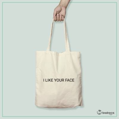 کیف خرید کتان I Like Your Face